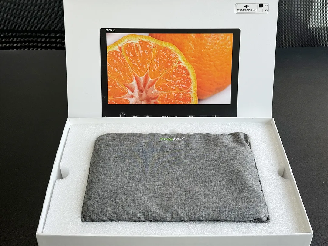 Zoomax USA portable electronic magnifier unboxed